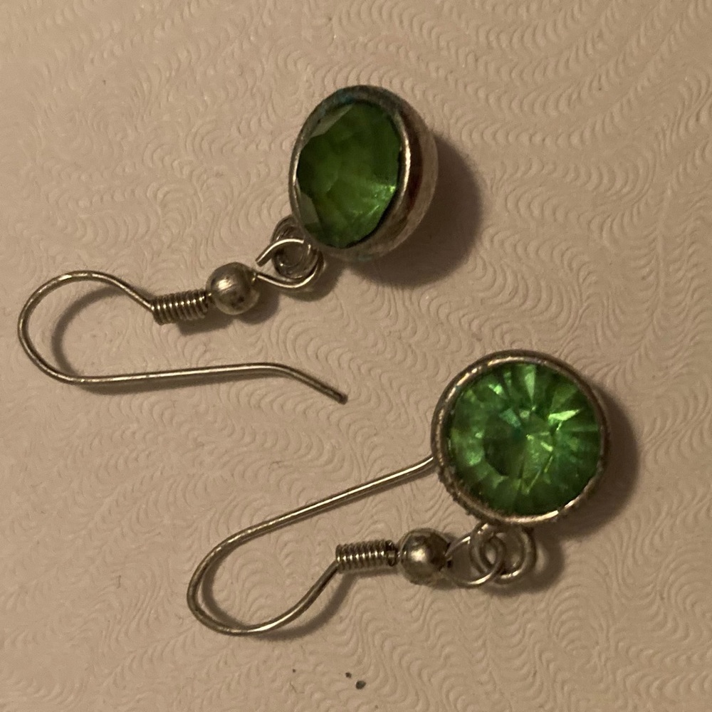 Peridot faux earrings